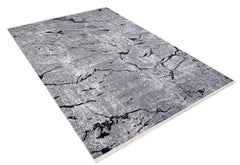 Modern Area Rug – Grey Digital Print Carpet | Non Slip Washable Floor Covering