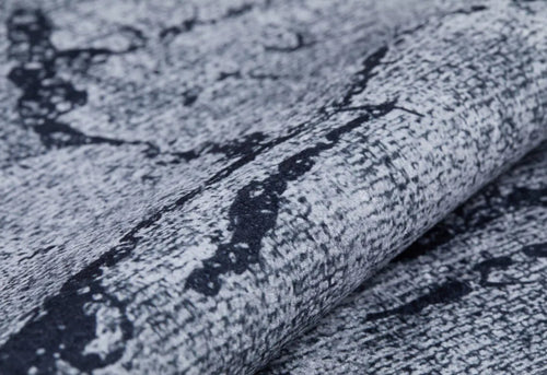 Modern Area Rug – Grey Digital Print Carpet | Non Slip Washable Floor Covering