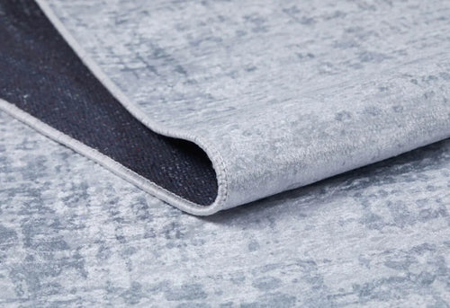 Modern Area Rug – Grey Digital Print Carpet | Non Slip, Antibacterial, Washable