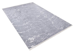 Grey Marble Area Rug - Digital Print Non Slip Carpet With Antibacterial Protection