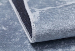 Grey Marble Area Rug - Digital Print Non Slip Carpet With Antibacterial Protection