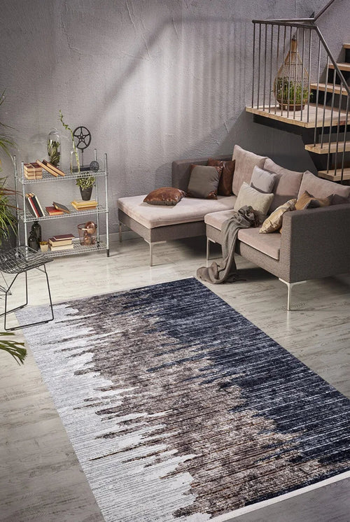 Modern Area Rug | Beige Digital Print Rug - Non Slip Antibacterial Dust Free Carpet