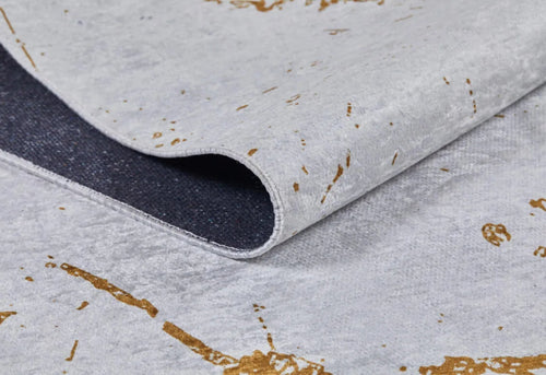 Modern Digital Print Rug – Gold Area Rug Antibacterial Non Slip Carpet