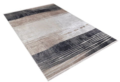 Modern Area Rug – Brown Digital Print Carpet | Antibacterial, Non-Slip, Washable