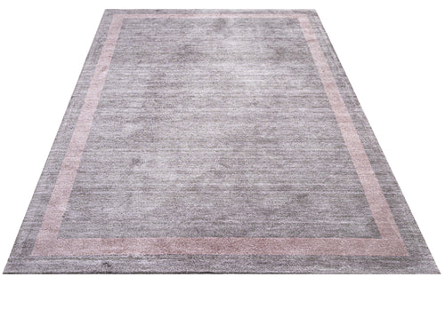 Natural Viscose Rug – Anthracite Frame Carpet With Soft Texture & Luxury Design