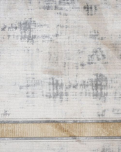 Gold Frame Area Rug – Stylish Viscose Carpet With Fringed Edges For Living Room