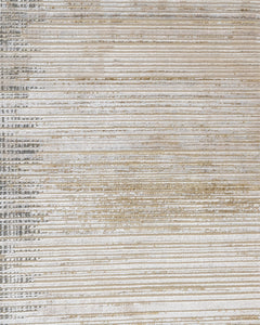 Modern Viscose Area Rug – Gold Machine Made Rug With Fringed Edge Carpet