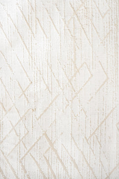 Cotton Area Rug - Modern Cream Machine Made Soft Durable Floor Covering