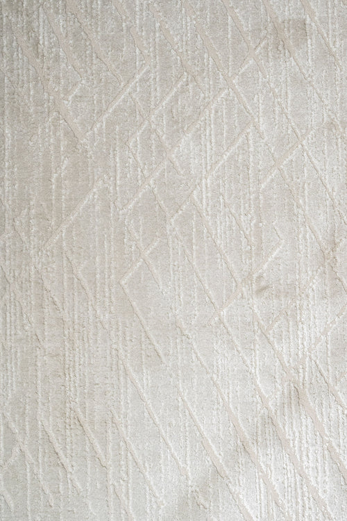 Cotton Area Rug - Modern Grey Machine Made Durable Soft Carpet With Anti Slip