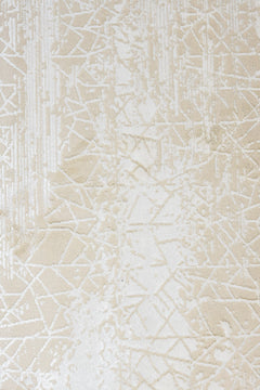 Cotton Area Rug - Modern Machine Made Cream Soft Durable Floor Covering