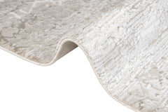 Cotton Area Rug - Modern Grey Machine Made Soft Durable Floor Covering