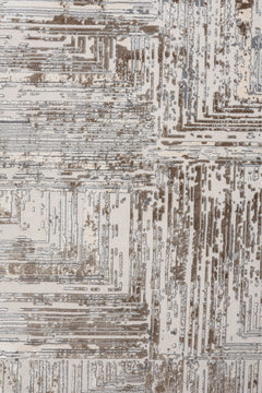 Modern Area Rug – Beige Machine Made Shrink Resistant Polyester Acrylic Rug