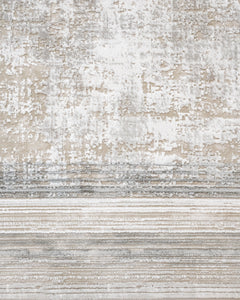 Anthracite Area Rug – Machine Made Rug with Fringed Edge, Non Slip & Washable