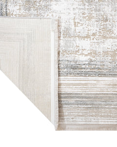 Anthracite Area Rug – Machine Made Rug with Fringed Edge, Non Slip & Washable