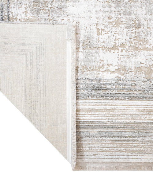 Anthracite Area Rug – Machine Made Rug with Fringed Edge, Non Slip & Washable