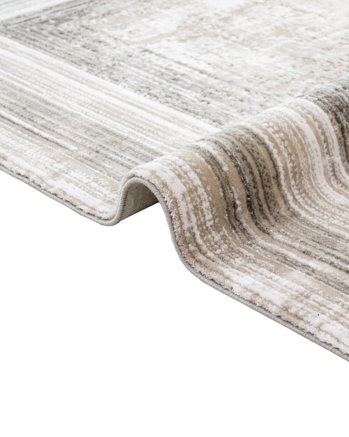 Anthracite Area Rug – Machine Made Rug with Fringed Edge, Non Slip & Washable