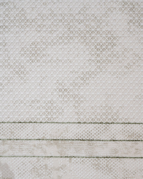 Green Area Rug – Machine Made Acrylic Carpet With Fringed Edge For Living Room