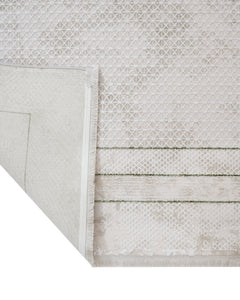 Green Area Rug – Machine Made Acrylic Carpet With Fringed Edge For Living Room