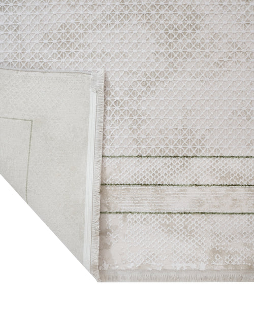 Green Area Rug – Machine Made Acrylic Carpet With Fringed Edge For Living Room