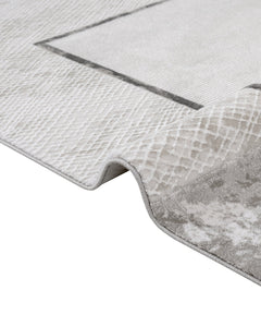 Anthracite Area Rug – Machine Made Rug With Non Slip Durable Floor Covering