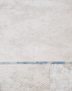 Blue Area Rug - Machine Made Acrylic Rug With Fringed Edge Carpet For Living Room