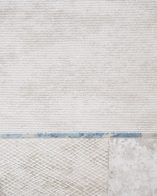 Blue Area Rug - Machine Made Acrylic Rug With Fringed Edge Carpet For Living Room