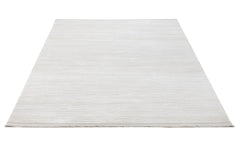 Modern Area Rug - Bernadine Cream Machine Made Rug With Fringed Edges