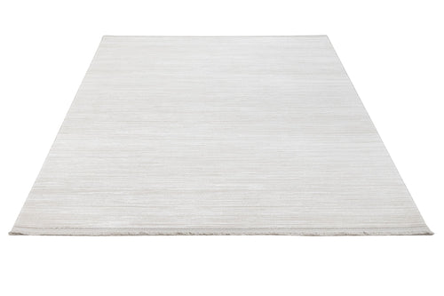 Modern Area Rug - Bernadine Cream Machine Made Rug With Fringed Edges