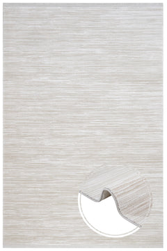 Modern Area Rug - Bernadine Cream Machine Made Rug With Fringed Edges