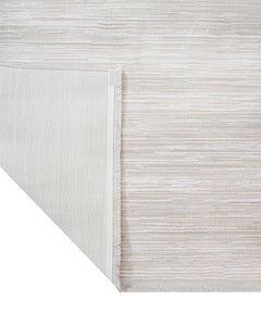 Modern Area Rug - Bernadine Cream Machine Made Rug With Fringed Edges