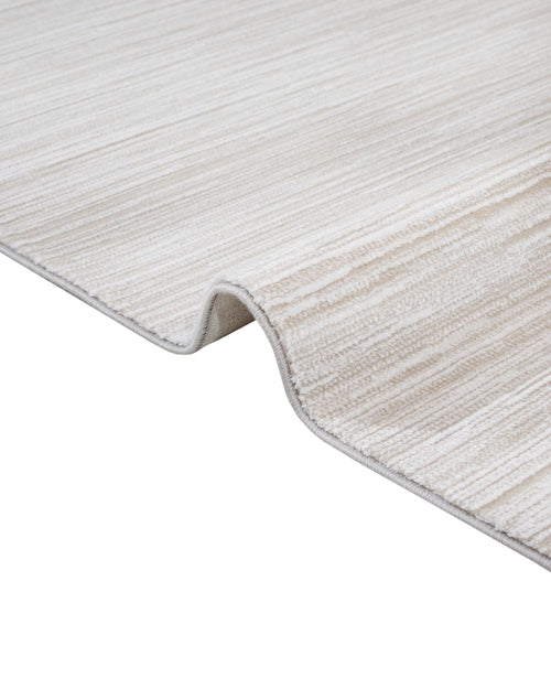 Modern Area Rug - Bernadine Cream Machine Made Rug With Fringed Edges