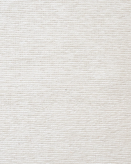 Modern Wool Area Rug – Machine Made White Wool Carpet with Fringed Edges