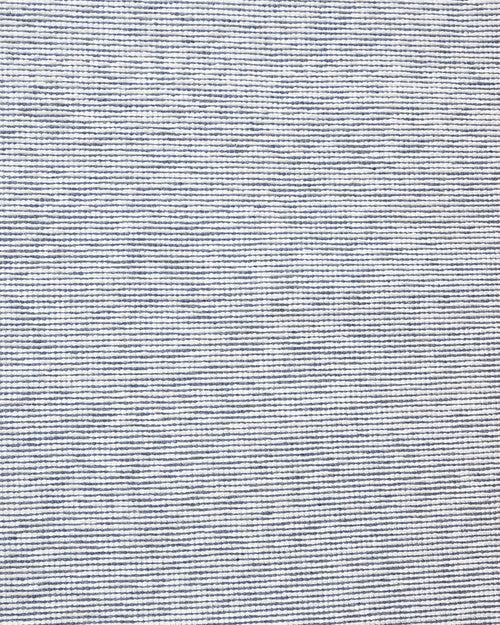 Modern Wool Area Rug – Navy Blue Machine Made Rug with Fringed Edges