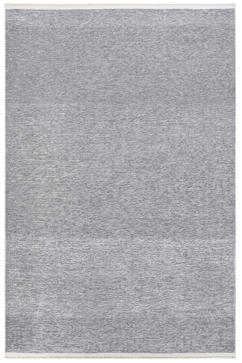 Modern Wool Area Rug – Black Machine Made Rug With Fringed Edge For Living Room