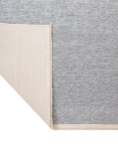 Modern Wool Area Rug – Black Machine Made Rug With Fringed Edge For Living Room