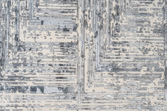 Modern Area Rug – Machine Made Grey Beige Polyester Cotton Base Rug