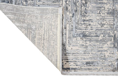 Modern Area Rug – Machine Made Grey Beige Polyester Cotton Base Rug