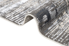 Modern Area Rug – Machine Made Grey Beige Polyester Cotton Base Rug