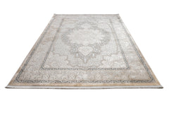 Microfiber Area Rug – Classic Cream Machine Made Cotton Base Carpet