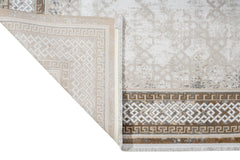 Microfiber Area Rug – Classic Beige Machine Made Rug With Cotton Base