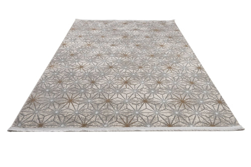 Microfiber Area Rug – Geometric Machine Made Cotton Base Carpet by Luxess Rugs