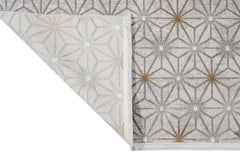 Microfiber Area Rug – Geometric Machine Made Cotton Base Carpet by Luxess Rugs