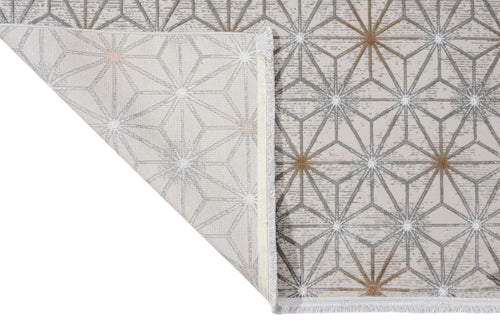 Microfiber Area Rug – Geometric Machine Made Cotton Base Carpet by Luxess Rugs