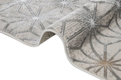 Microfiber Area Rug – Geometric Machine Made Cotton Base Carpet by Luxess Rugs