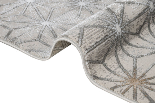 Microfiber Area Rug – Geometric Machine Made Cotton Base Carpet by Luxess Rugs