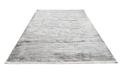 Microfiber Area Rug - Anthracite Flat Machine Made Rug With Anti Slip Base