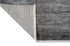 Microfiber Area Rug - Anthracite Flat Machine Made Rug With Anti Slip Base