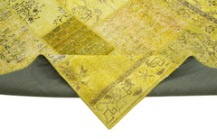 Kirk Yama Yellow Patchwork Cotton Wool Handmade Area Rug 8'6'' x 10'0''
