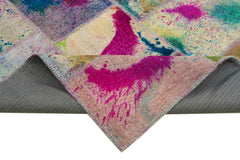 Kirk Yama Pink Patchwork Cotton Wool Handmade Area Rug 7'10'' x 10'1''