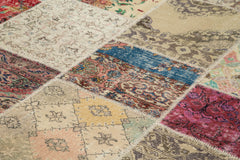 Kirk Yama Beige Patchwork Cotton Wool Handmade Area Rug 10'0'' x 13'2''